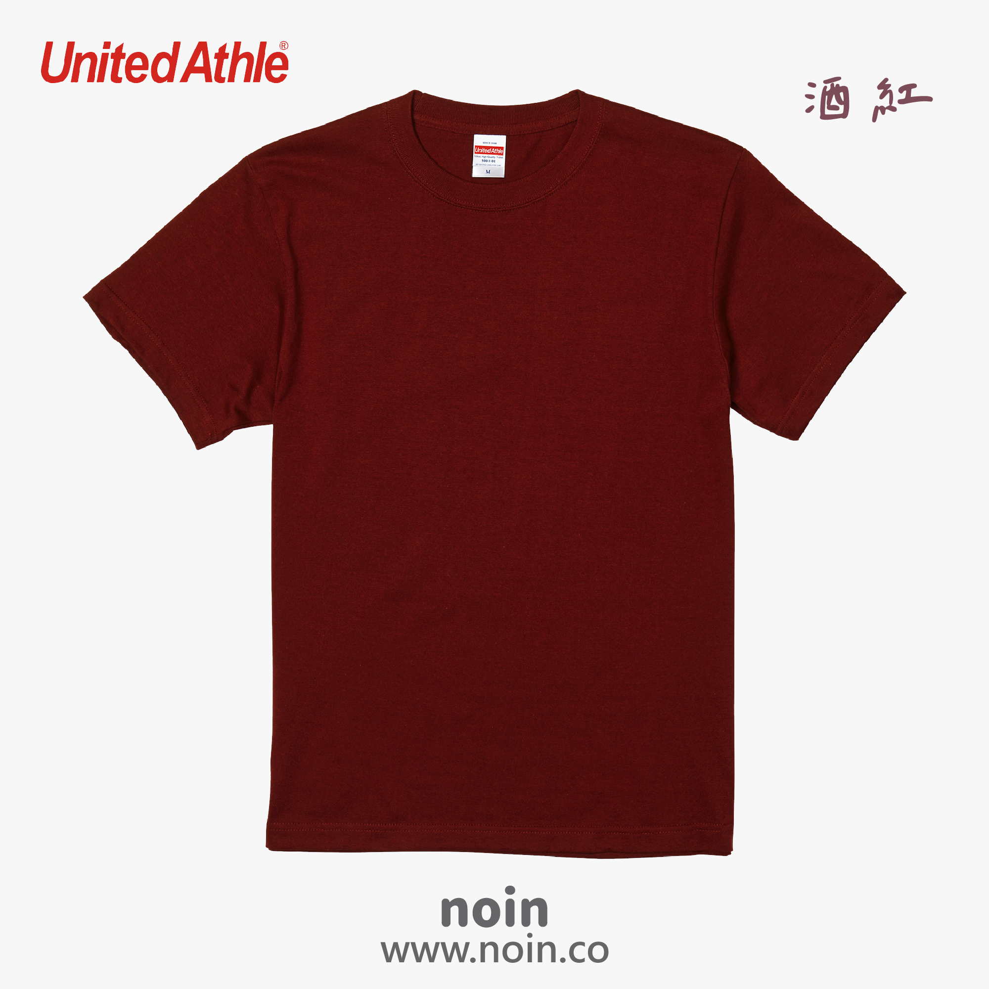 2022_UA短袖-072_酒紅色 noin